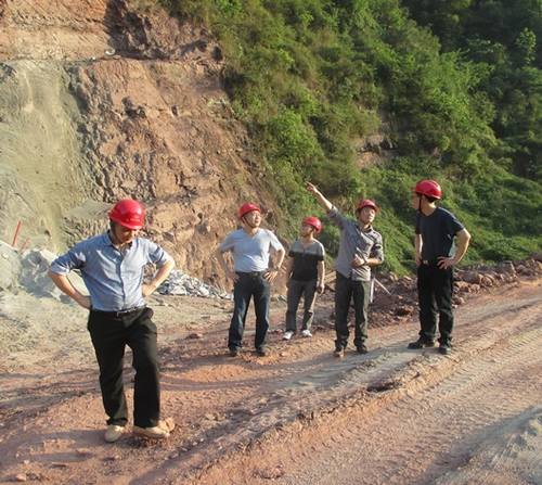 董蜀良、汪輝德到蟠龍湖水庫項目部檢查指導工作
